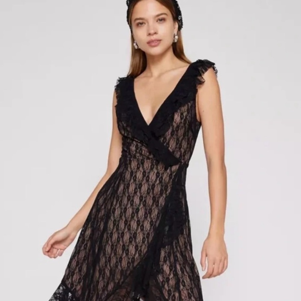 ⭐️SOLD⭐️Kimchi Blue Indy Lace Midi Dress | L | Black NEW!! - Picture 5 of 10